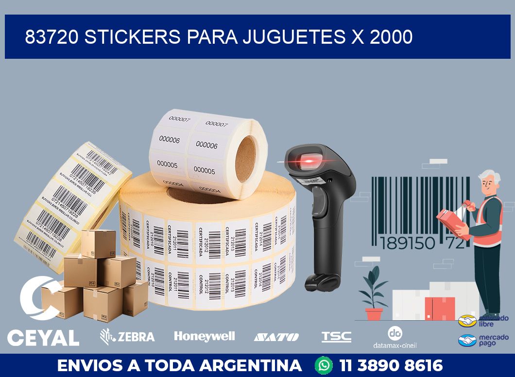 83720 STICKERS PARA JUGUETES X 2000