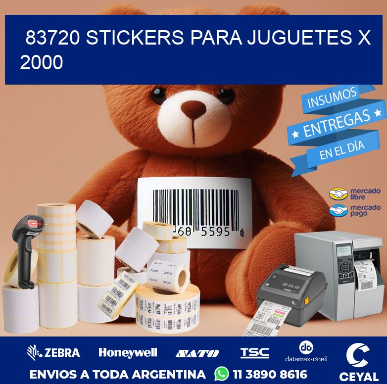 83720 STICKERS PARA JUGUETES X 2000