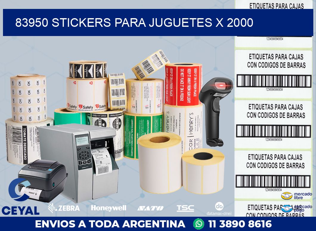 83950 STICKERS PARA JUGUETES X 2000