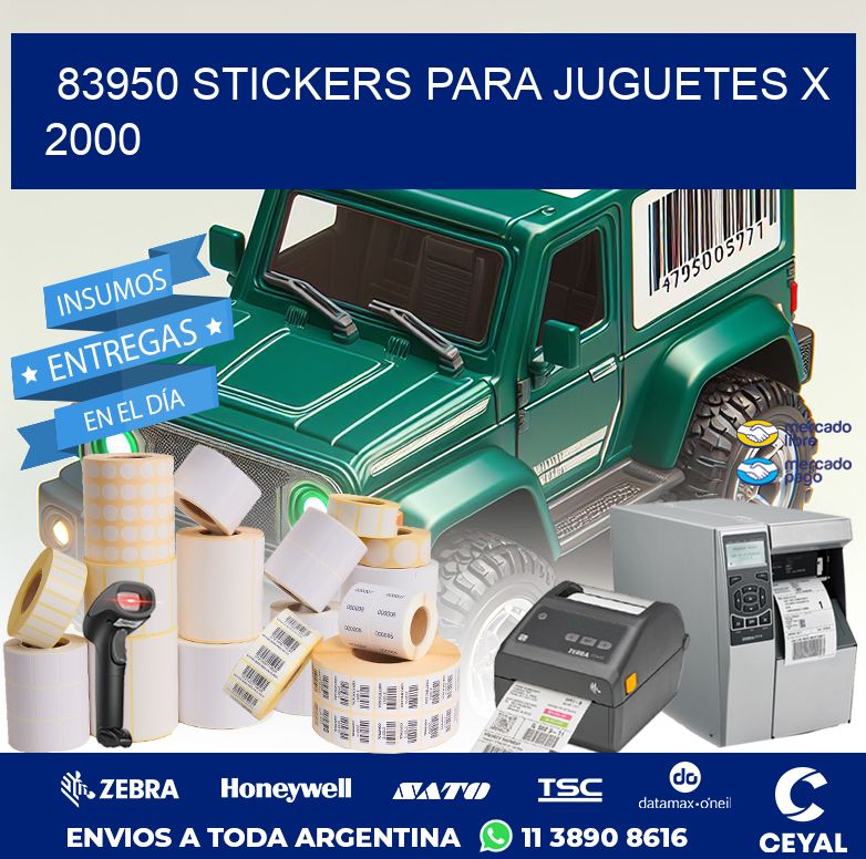 83950 STICKERS PARA JUGUETES X 2000
