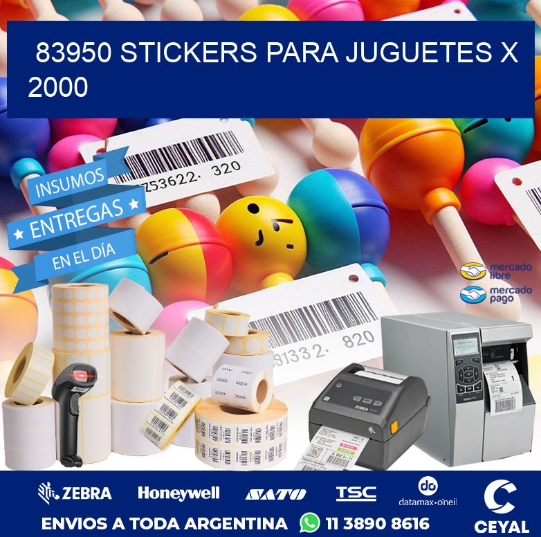 83950 STICKERS PARA JUGUETES X 2000