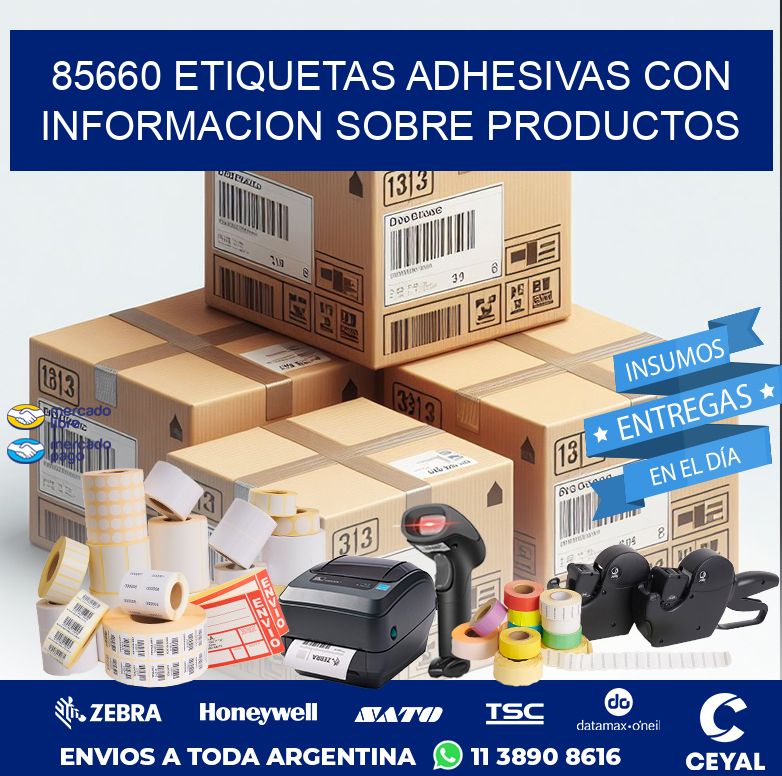 85660 ETIQUETAS ADHESIVAS CON INFORMACION SOBRE PRODUCTOS
