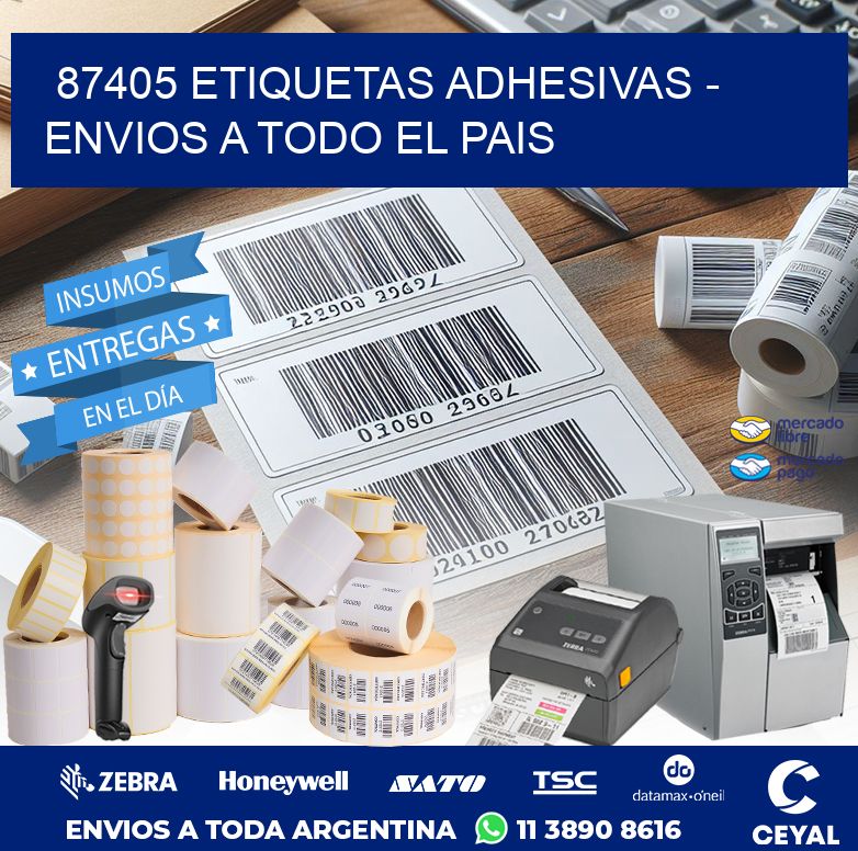 87405 ETIQUETAS ADHESIVAS - ENVIOS A TODO EL PAIS