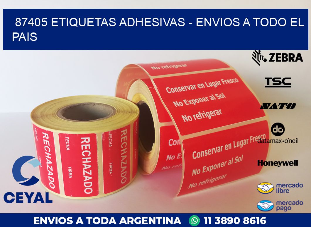87405 ETIQUETAS ADHESIVAS - ENVIOS A TODO EL PAIS