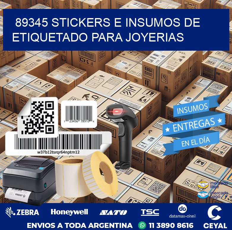 89345 STICKERS E INSUMOS DE ETIQUETADO PARA JOYERIAS