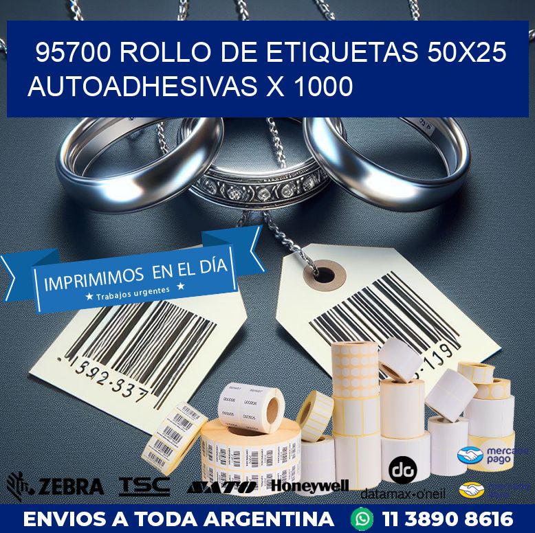 95700 ROLLO DE ETIQUETAS 50X25 AUTOADHESIVAS X 1000