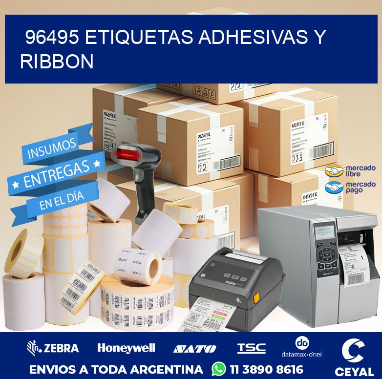 96495 ETIQUETAS ADHESIVAS Y RIBBON