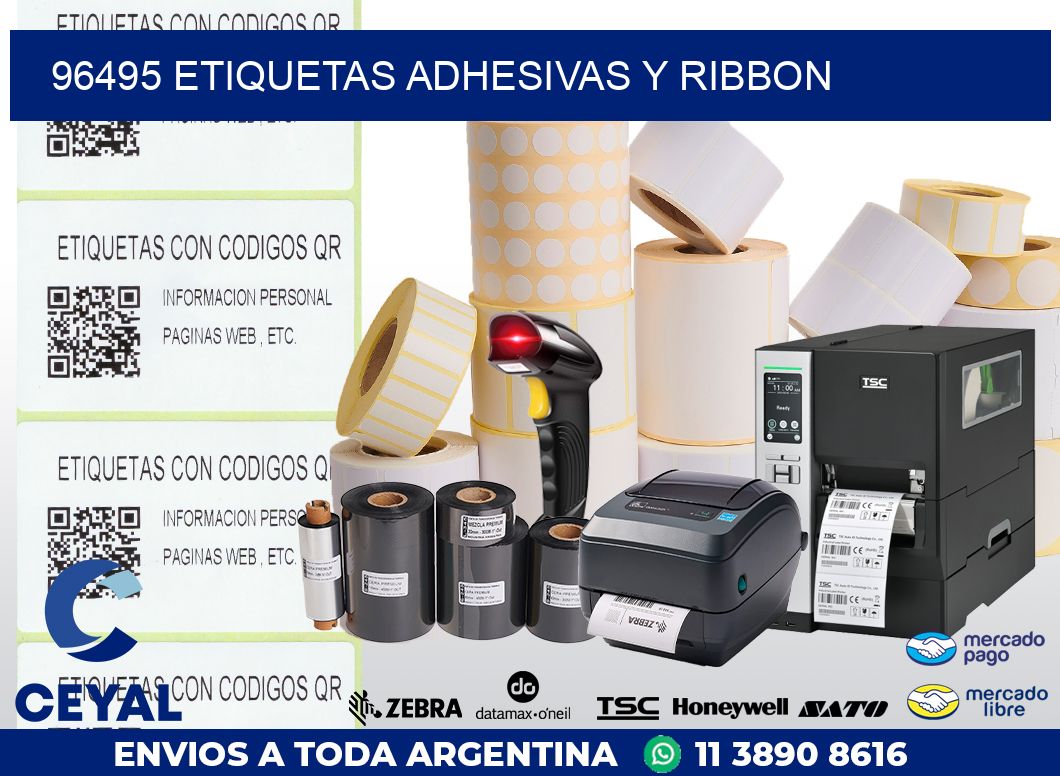 96495 ETIQUETAS ADHESIVAS Y RIBBON
