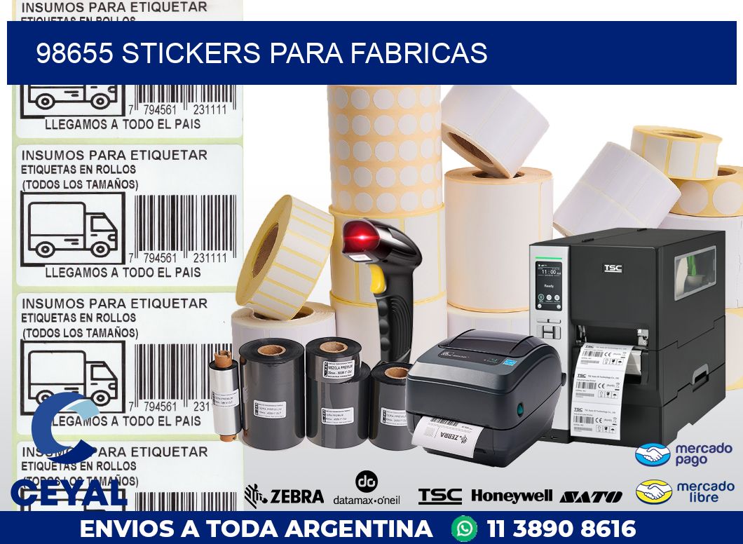 98655 STICKERS PARA FABRICAS