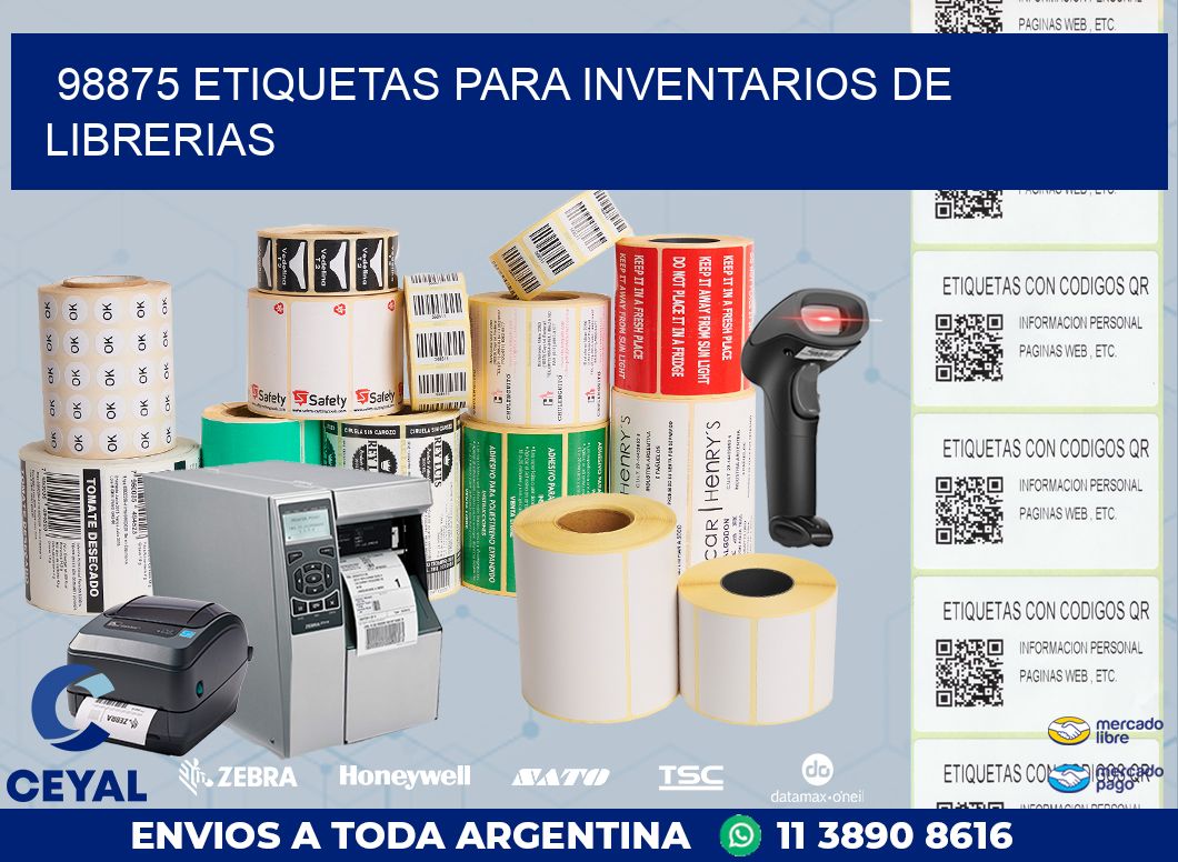 98875 ETIQUETAS PARA INVENTARIOS DE LIBRERIAS