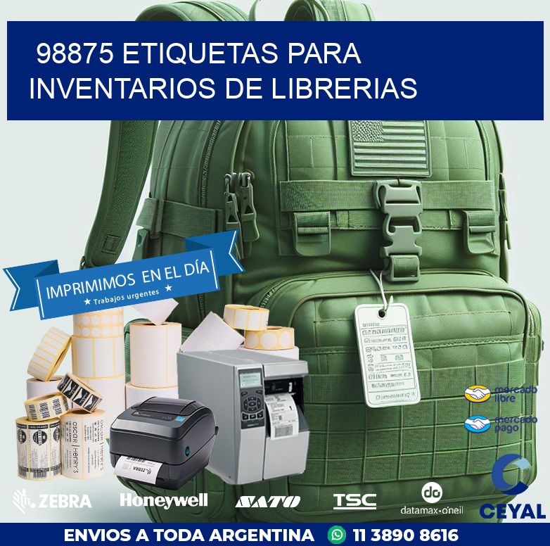 98875 ETIQUETAS PARA INVENTARIOS DE LIBRERIAS