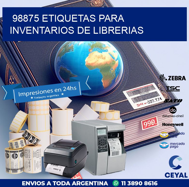 98875 ETIQUETAS PARA INVENTARIOS DE LIBRERIAS