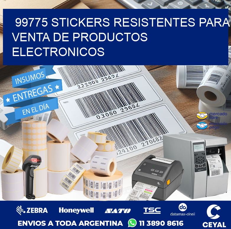99775 STICKERS RESISTENTES PARA VENTA DE PRODUCTOS ELECTRONICOS