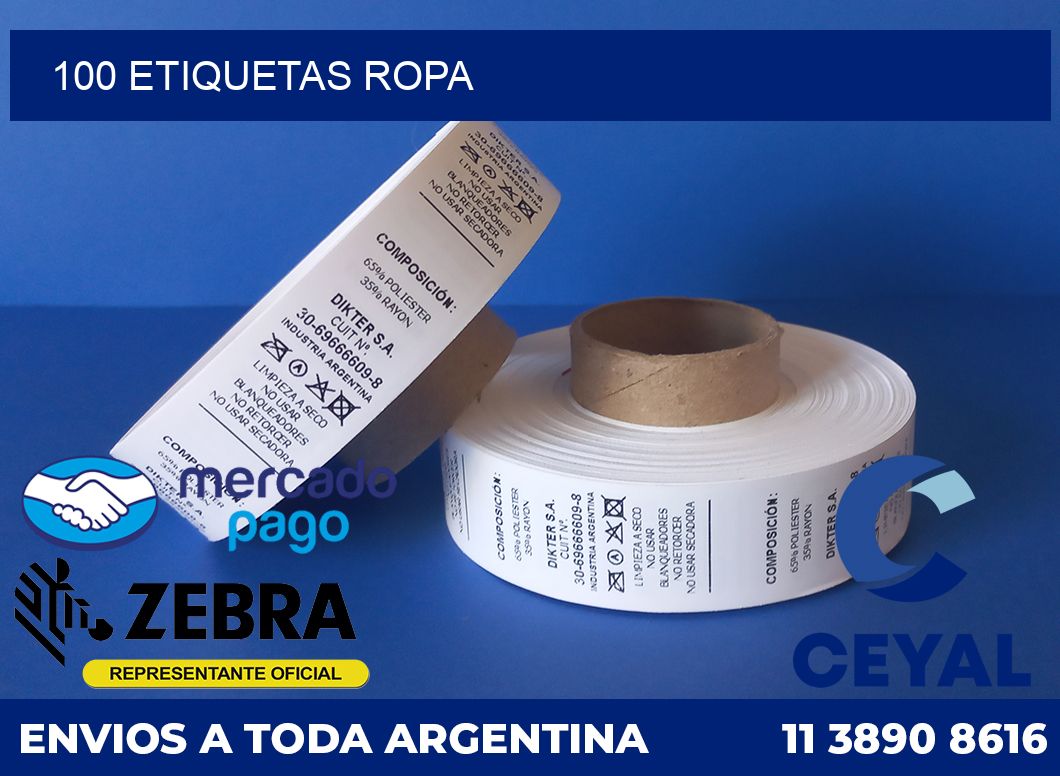 100 ETIQUETAS ROPA