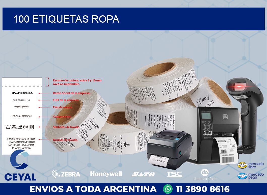 100 ETIQUETAS ROPA