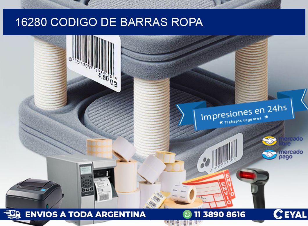 16280 CODIGO DE BARRAS ROPA