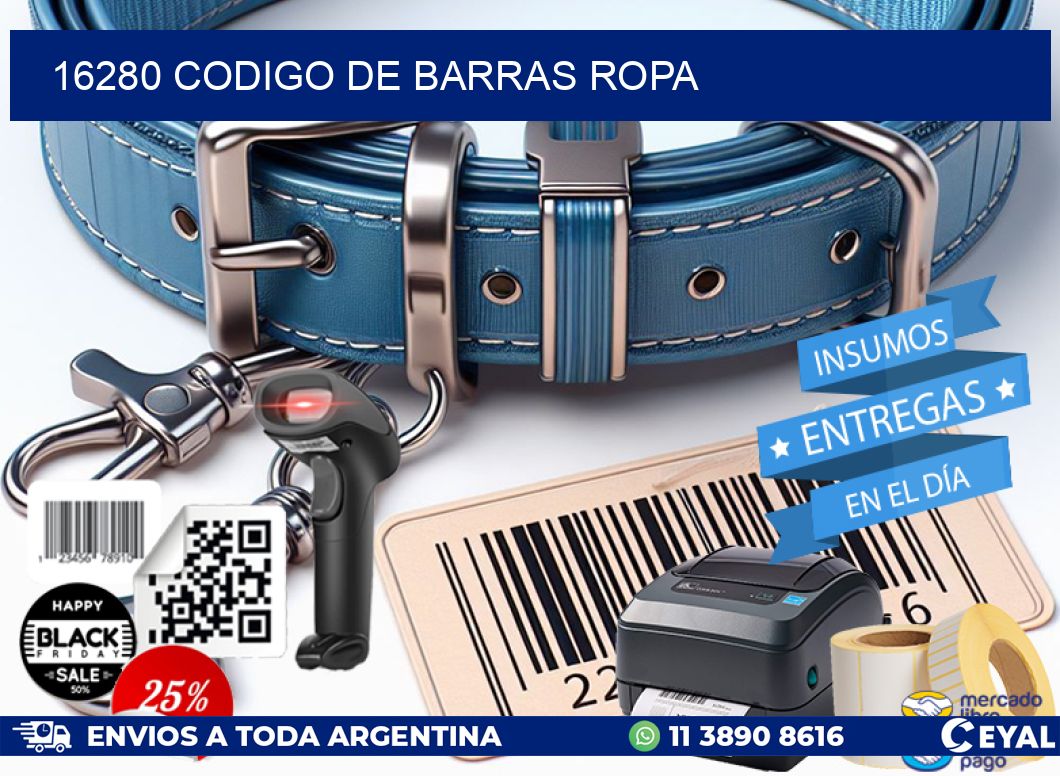 16280 CODIGO DE BARRAS ROPA