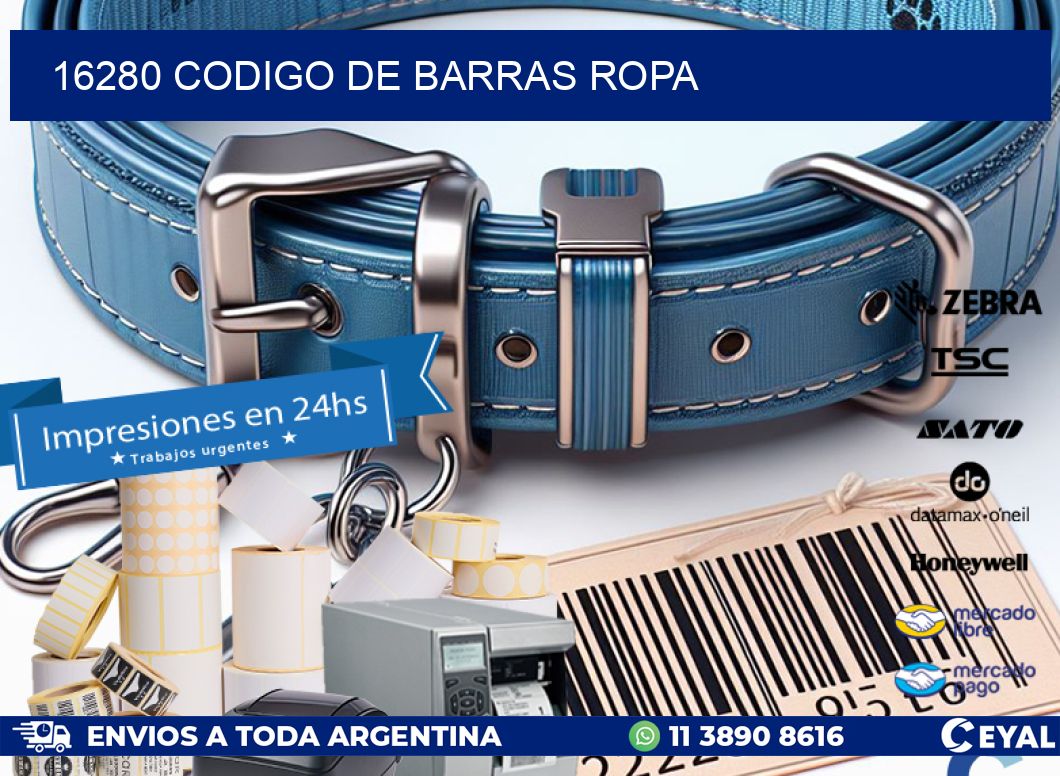 16280 CODIGO DE BARRAS ROPA