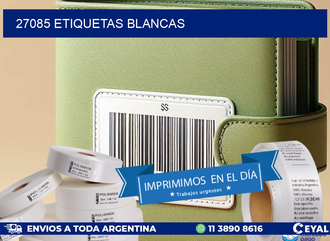 27085 ETIQUETAS BLANCAS