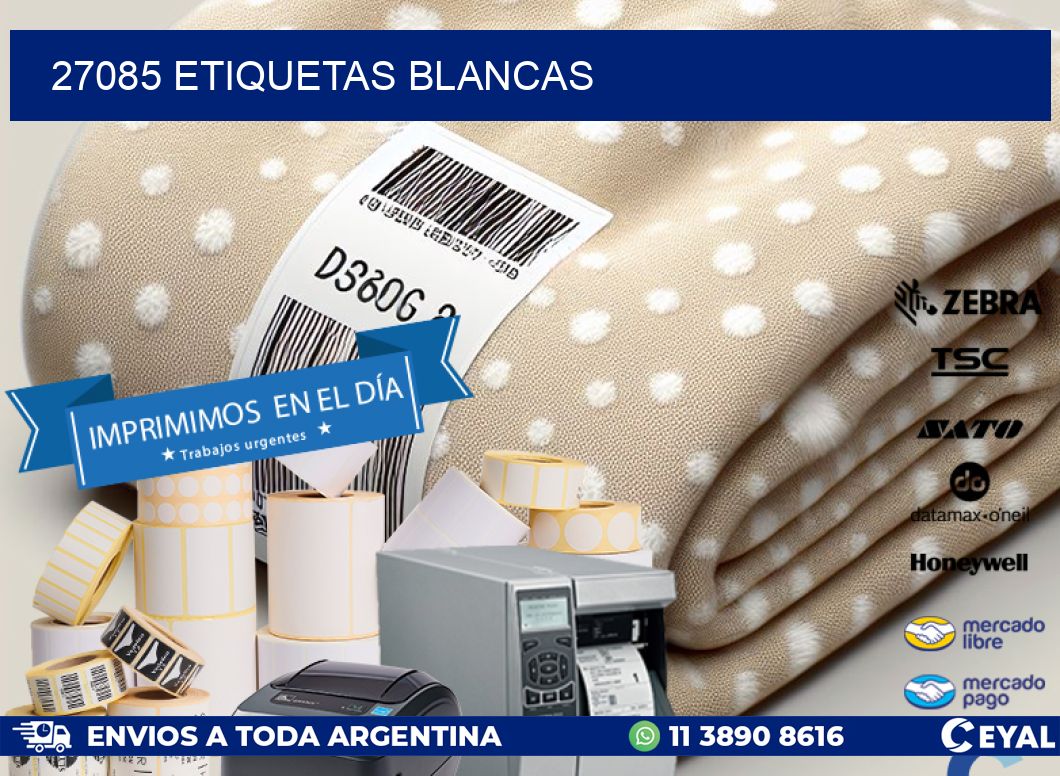 27085 ETIQUETAS BLANCAS