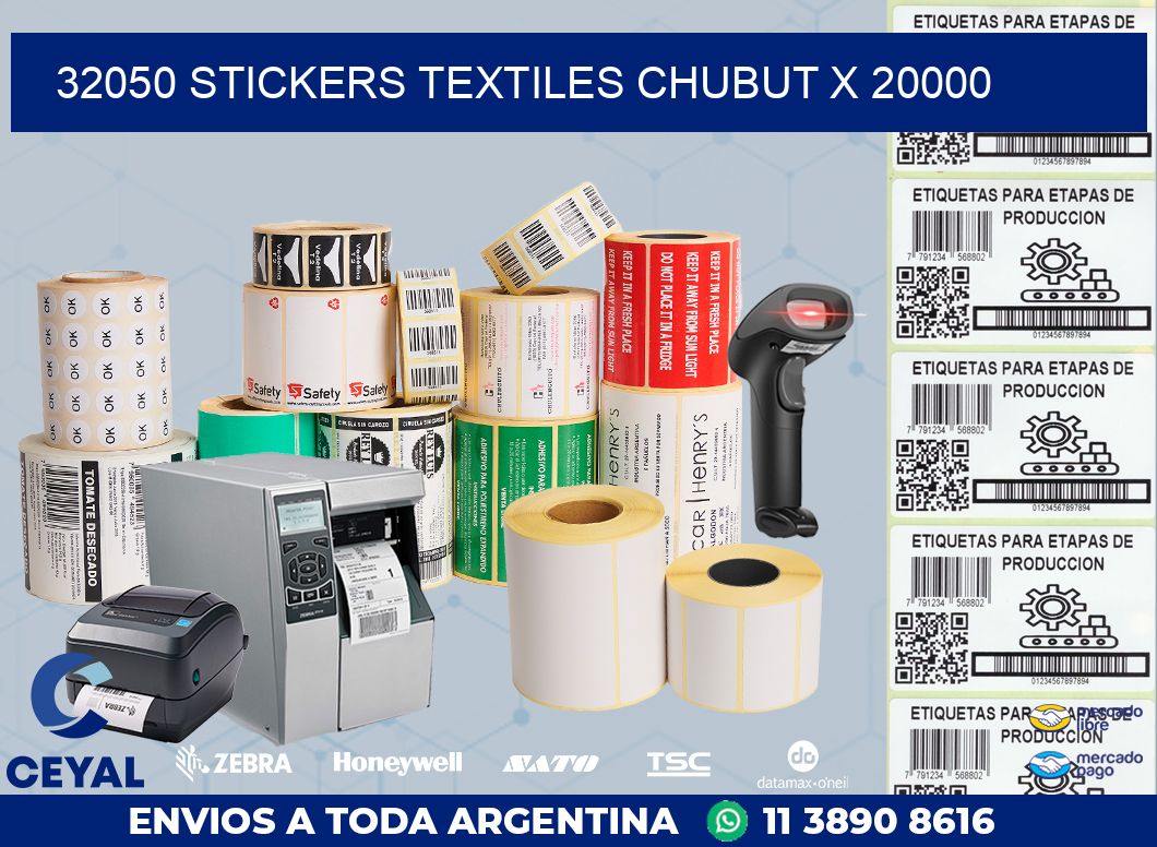 32050 STICKERS TEXTILES CHUBUT X 20000