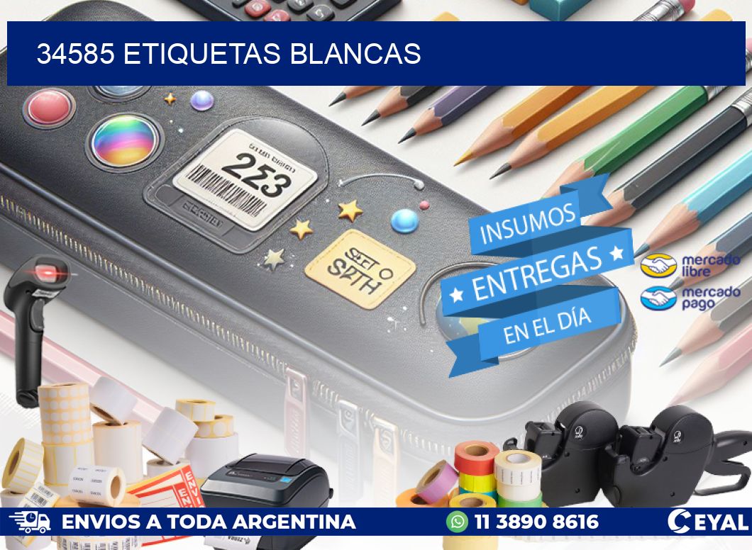34585 ETIQUETAS BLANCAS
