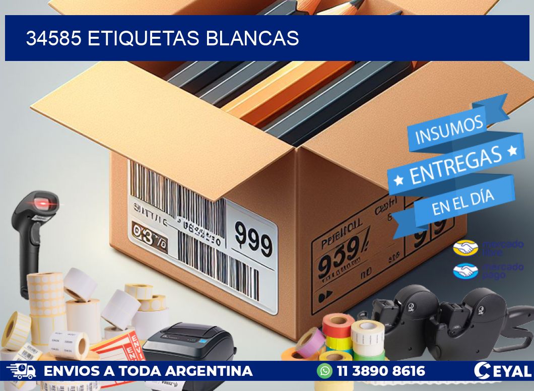 34585 ETIQUETAS BLANCAS