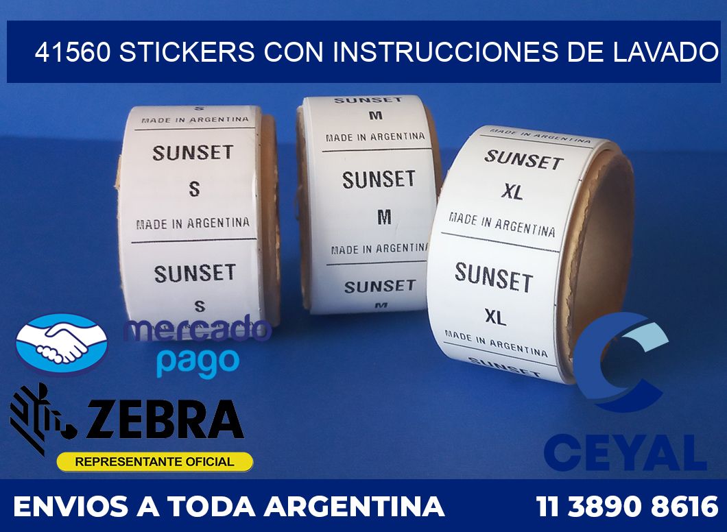 41560 STICKERS CON INSTRUCCIONES DE LAVADO