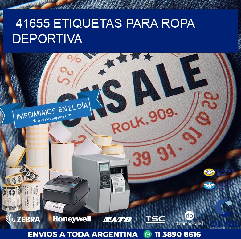 41655 ETIQUETAS PARA ROPA DEPORTIVA