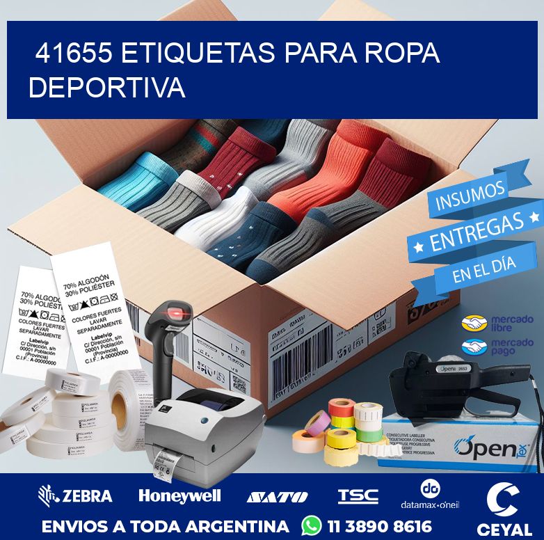 41655 ETIQUETAS PARA ROPA DEPORTIVA