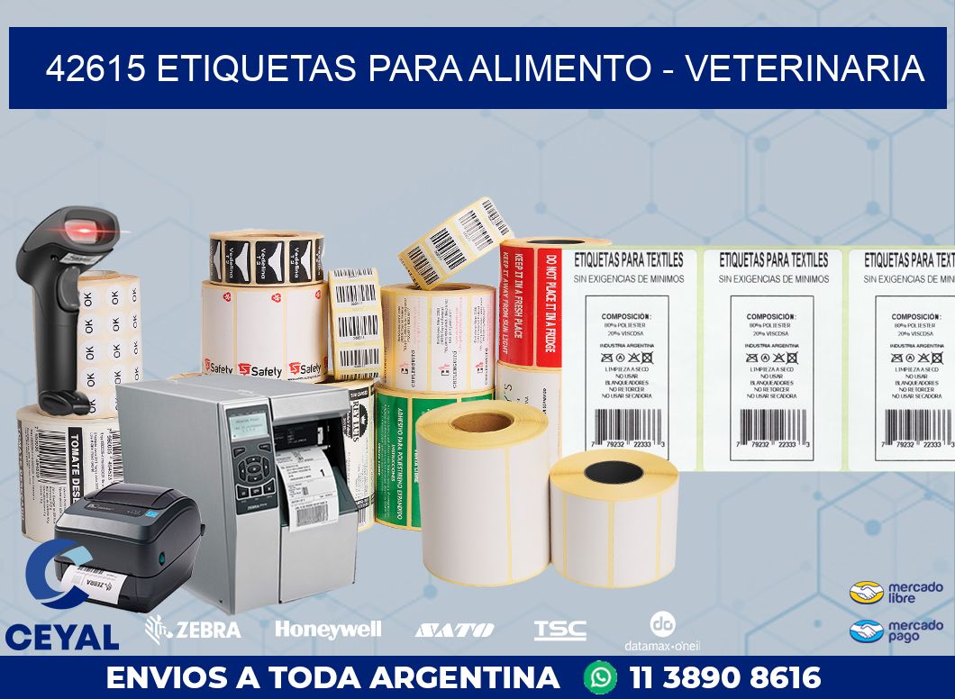 42615 ETIQUETAS PARA ALIMENTO - VETERINARIA