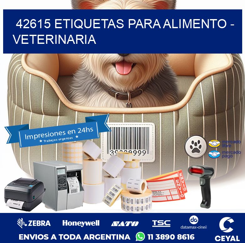 42615 ETIQUETAS PARA ALIMENTO - VETERINARIA