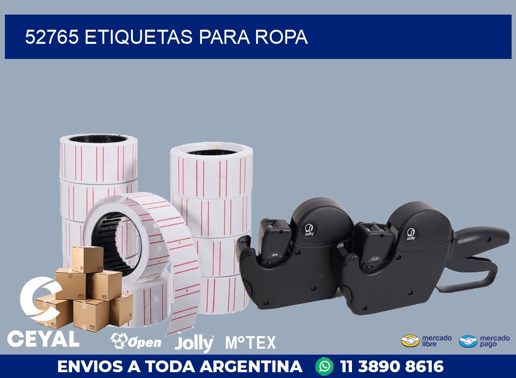 52765 etiquetas para ropa