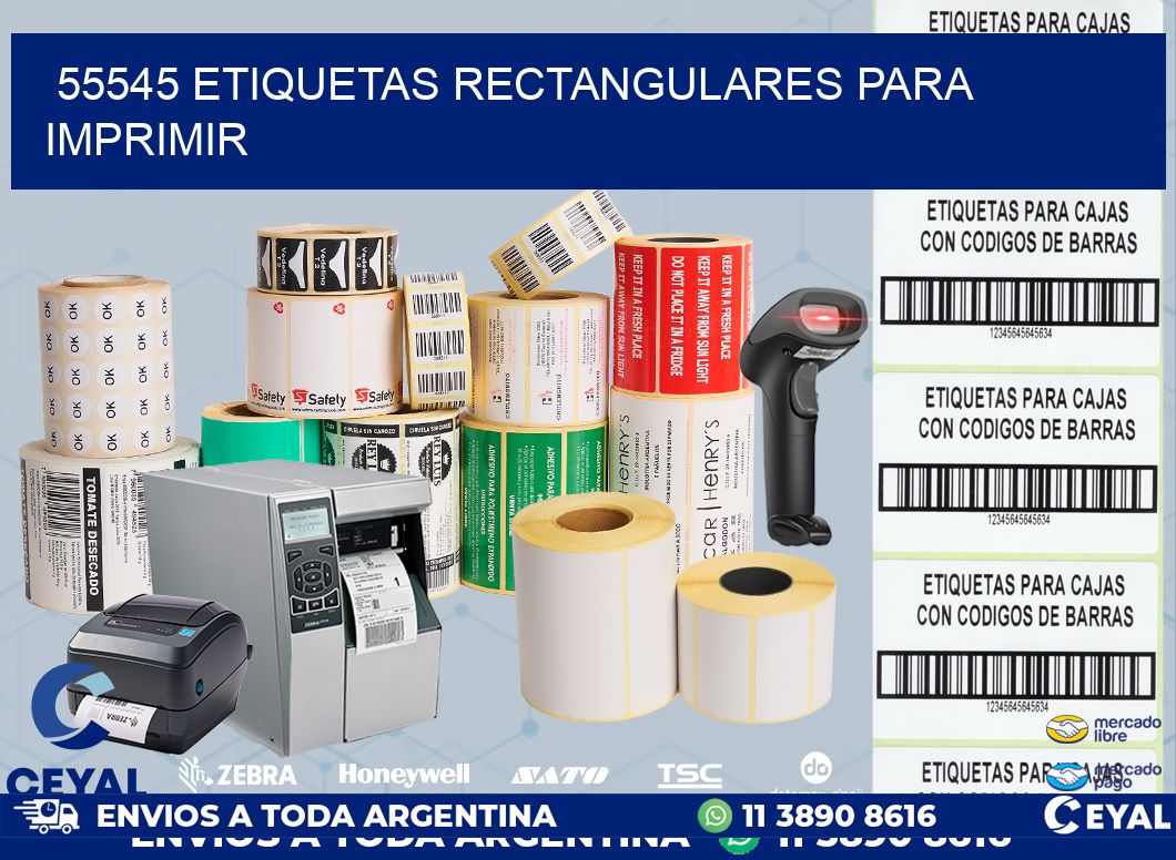 55545 etiquetas rectangulares para imprimir
