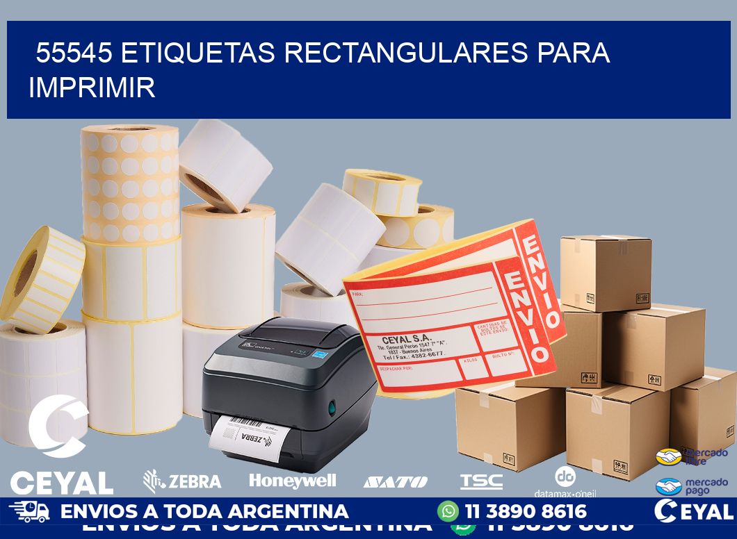 55545 etiquetas rectangulares para imprimir