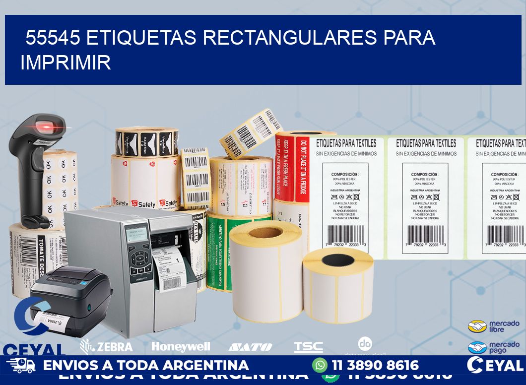 55545 etiquetas rectangulares para imprimir