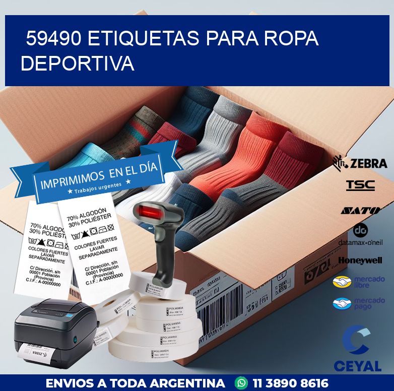59490 ETIQUETAS PARA ROPA DEPORTIVA