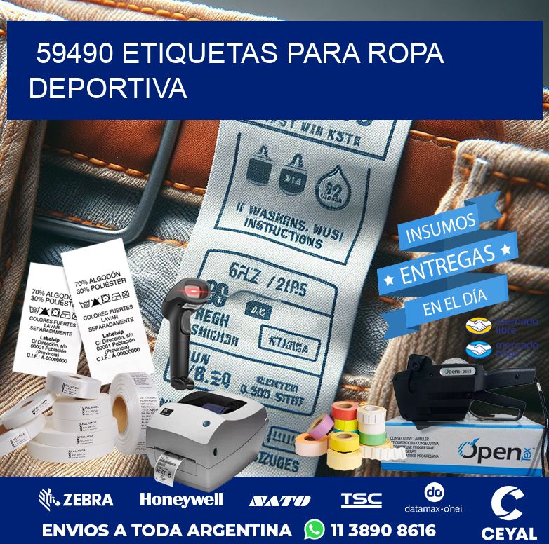 59490 ETIQUETAS PARA ROPA DEPORTIVA