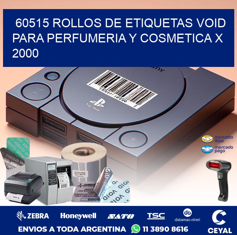 60515 ROLLOS DE ETIQUETAS VOID PARA PERFUMERIA Y COSMETICA X 2000