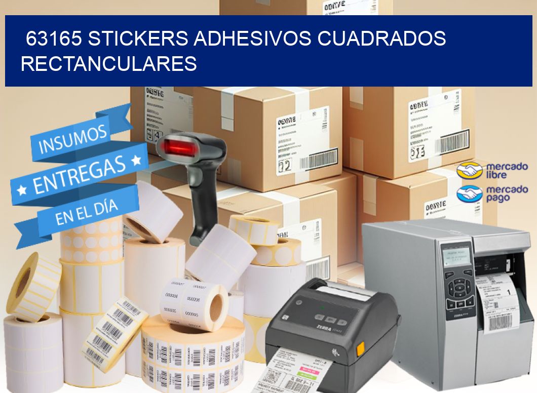 63165 stickers adhesivos cuadrados rectanculares
