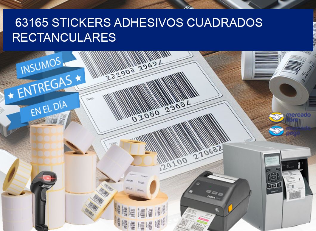 63165 stickers adhesivos cuadrados rectanculares