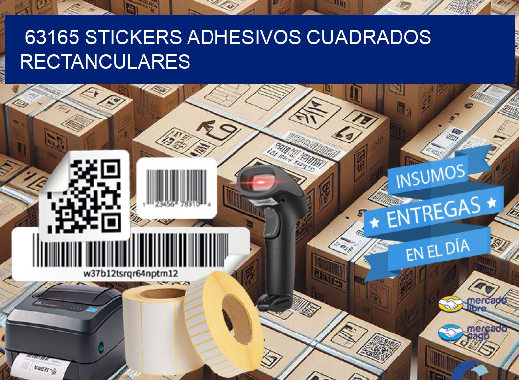 63165 stickers adhesivos cuadrados rectanculares