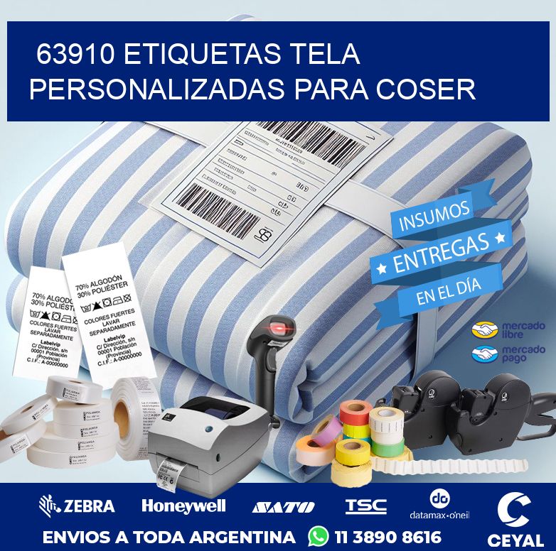 63910 ETIQUETAS TELA PERSONALIZADAS PARA COSER