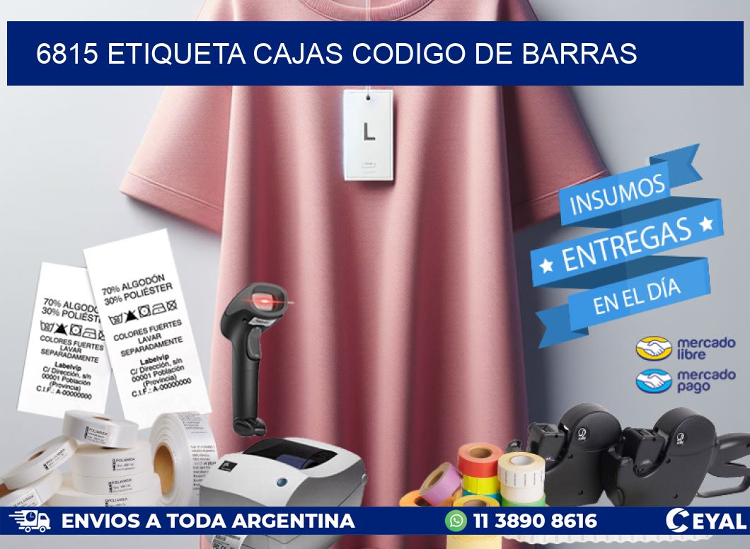 6815 etiqueta cajas codigo de barras