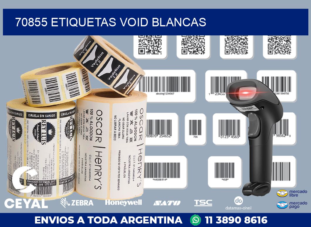 70855 ETIQUETAS VOID BLANCAS