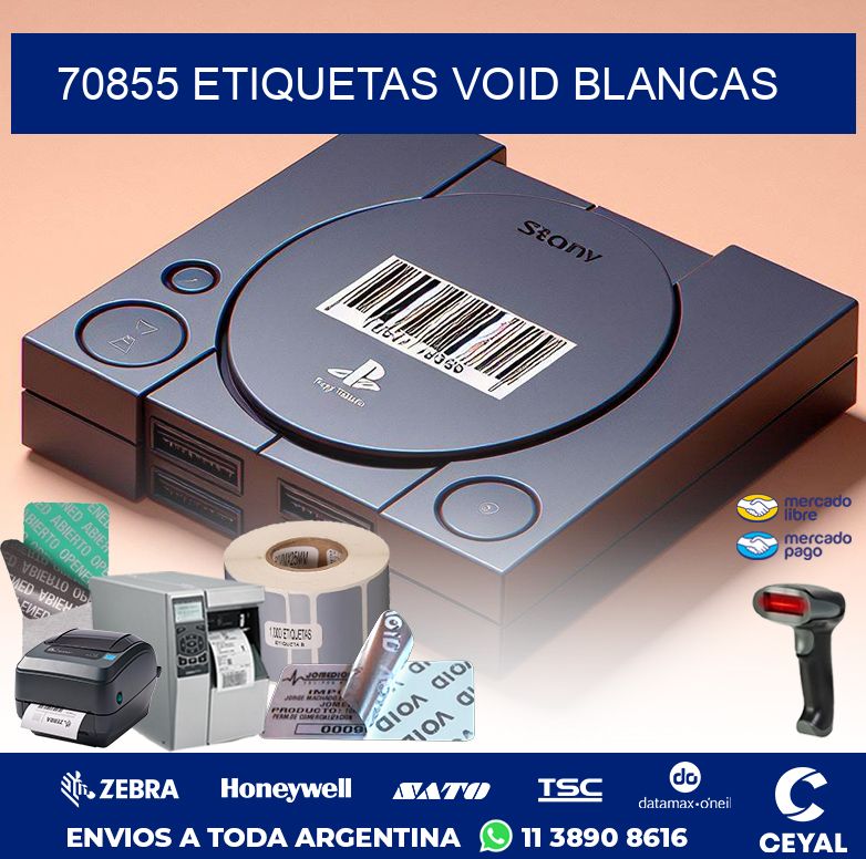 70855 ETIQUETAS VOID BLANCAS