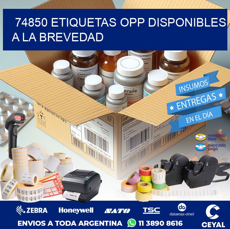 74850 ETIQUETAS OPP DISPONIBLES A LA BREVEDAD
