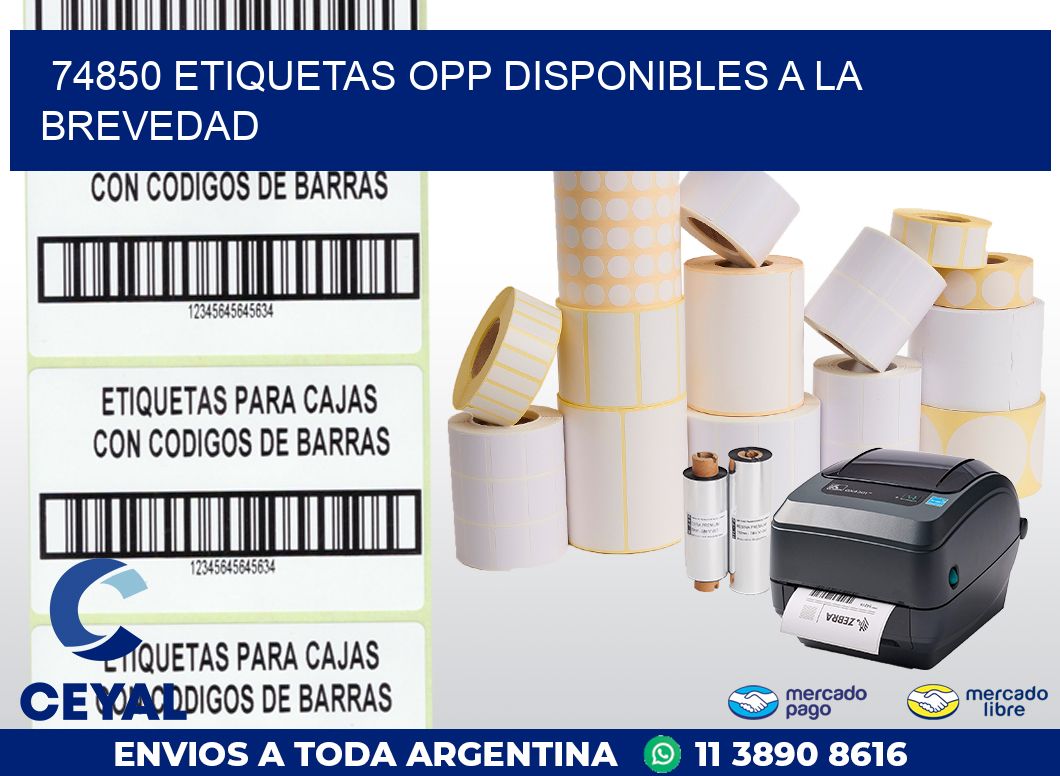 74850 ETIQUETAS OPP DISPONIBLES A LA BREVEDAD