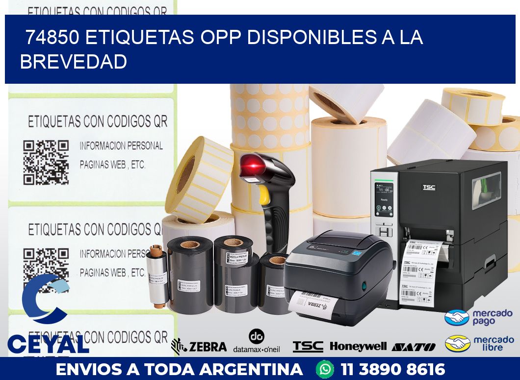 74850 ETIQUETAS OPP DISPONIBLES A LA BREVEDAD