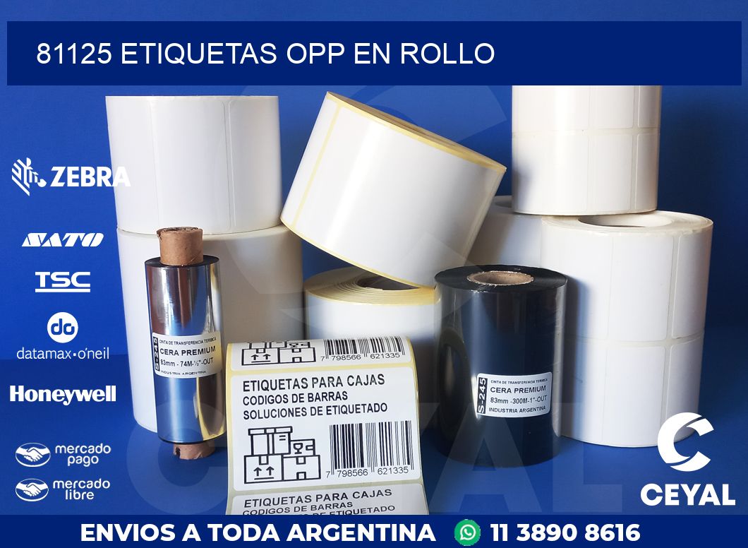 81125 ETIQUETAS OPP EN ROLLO